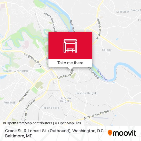 Grace St. & Locust St. (Outbound) map