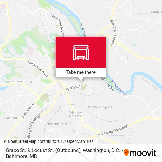 Grace St. & Locust St. (Outbound) map