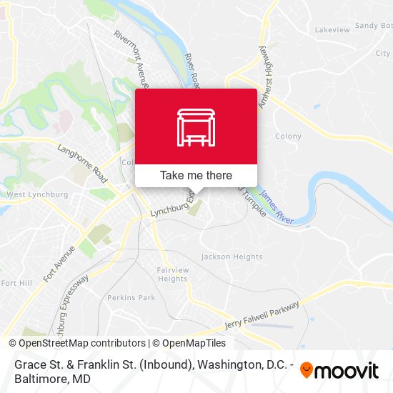 Mapa de Grace St. & Franklin St. (Inbound)