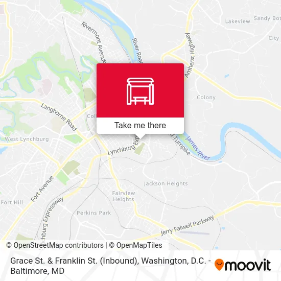 Grace St. & Franklin St. (Inbound) map