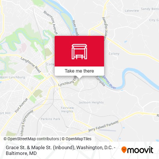 Grace St. & Maple St. (Inbound) map