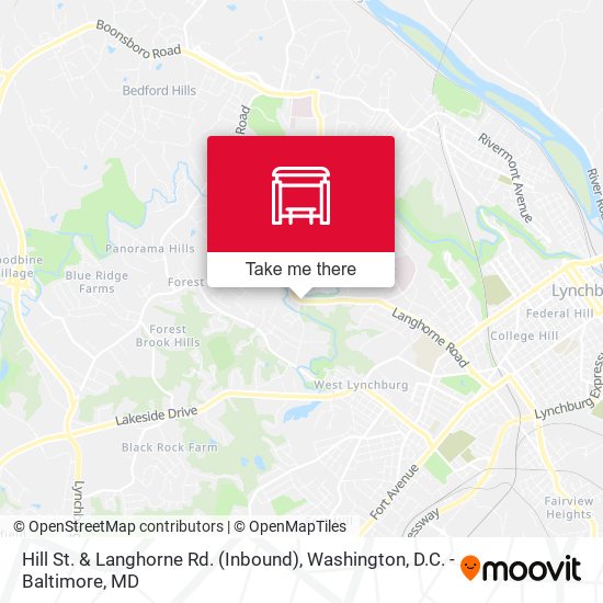 Mapa de Hill St. & Langhorne Rd. (Inbound)