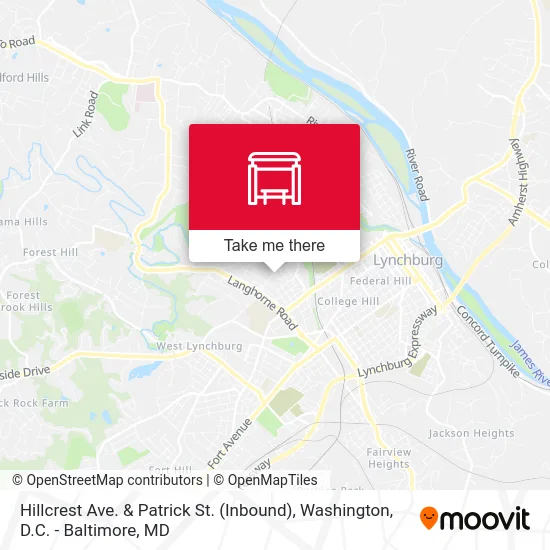 Hillcrest Ave. & Patrick St. (Inbound) map
