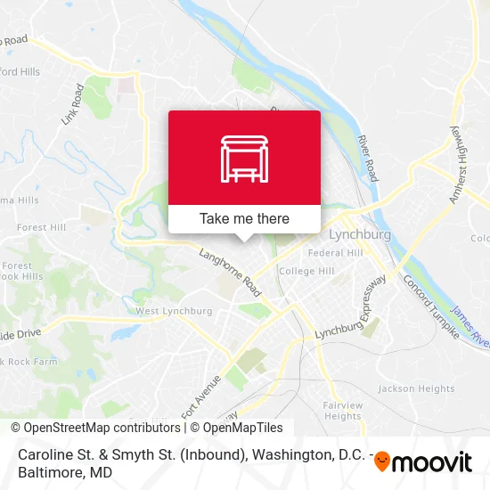 Caroline St. & Smyth St. (Inbound) map