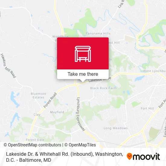 Lakeside Dr. & Whitehall Rd. (Inbound) map