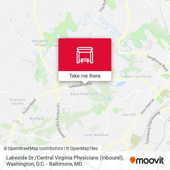 Mapa de Lakeside Dr. / Central Virginia Physicians (Inbound)