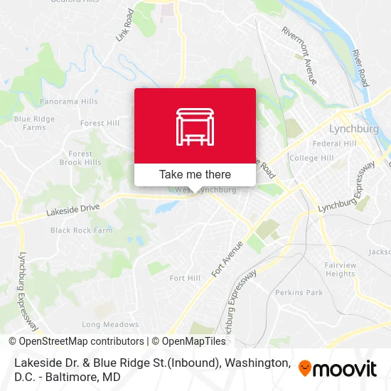 Lakeside Dr. & Blue Ridge St.(Inbound) map