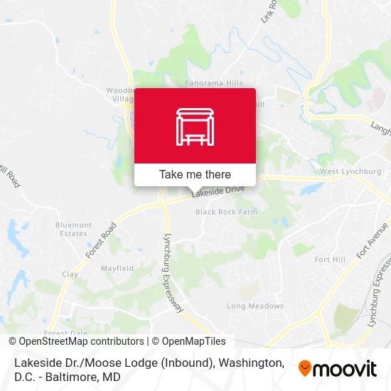 Lakeside Dr. / Moose Lodge (Inbound) map