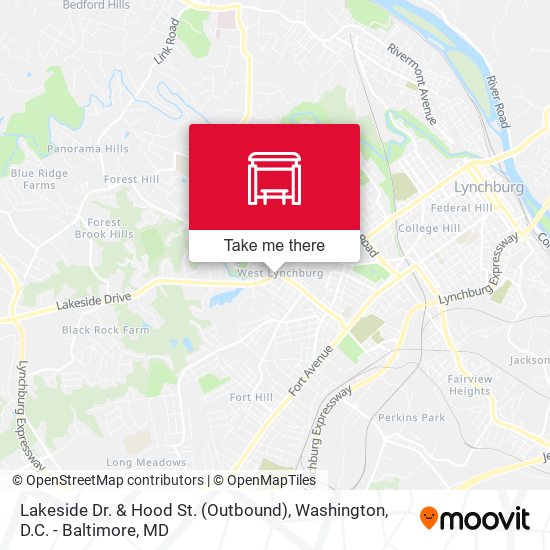 Mapa de Lakeside Dr. & Hood St. (Outbound)