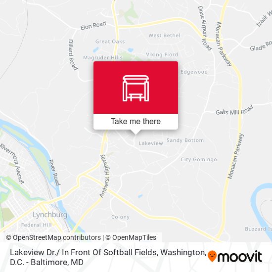 Mapa de Lakeview Dr./ In Front Of Softball Fields
