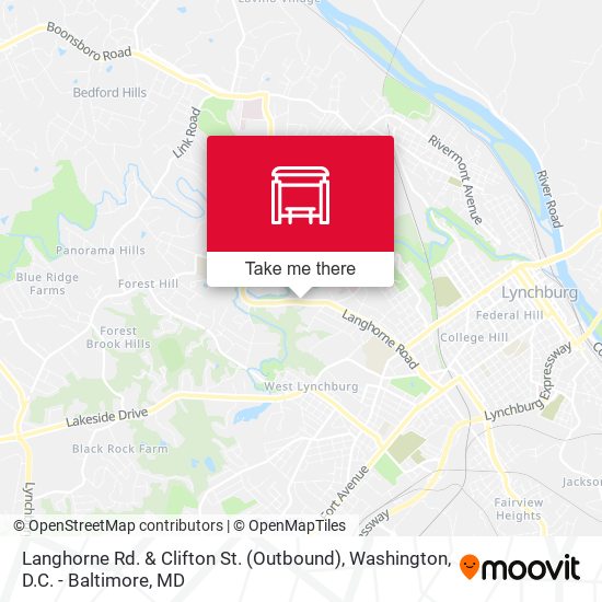 Mapa de Langhorne Rd. & Clifton St. (Outbound)