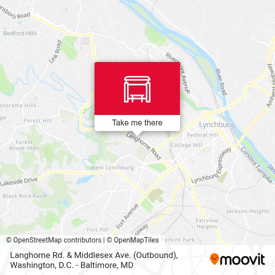 Langhorne Rd. & Middlesex Ave. (Outbound) map