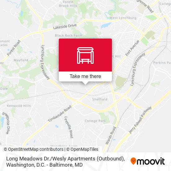 Long Meadows Dr. / Wesly Apartments (Outbound) map