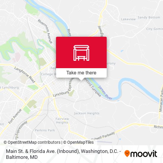 Main St. & Florida Ave. (Inbound) map