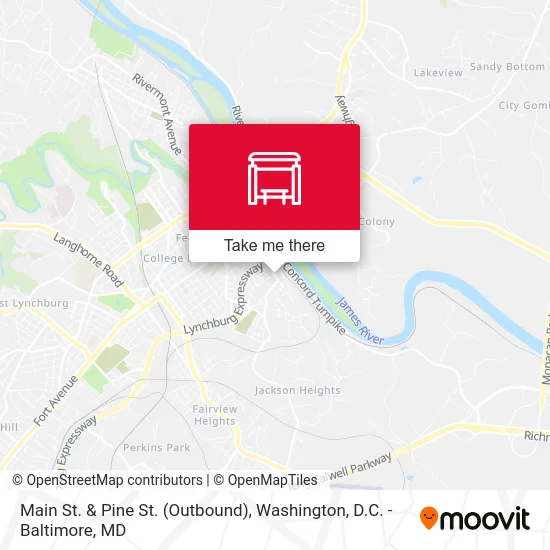 Main St. & Pine St. (Outbound) map