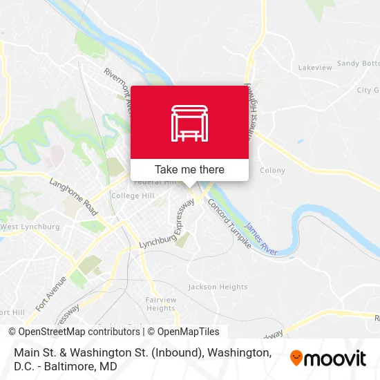 Main St. & Washington St. (Inbound) map