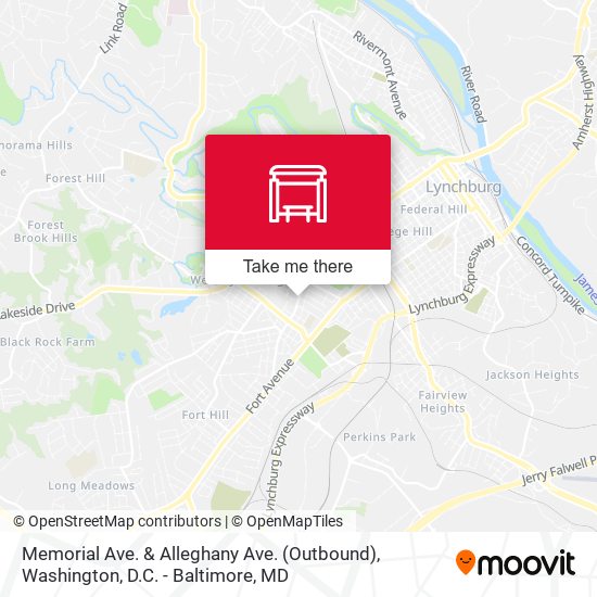 Memorial Ave. & Alleghany Ave. (Outbound) map