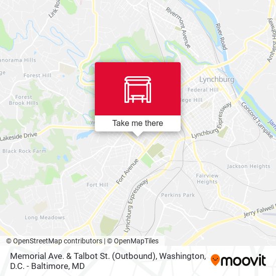 Mapa de Memorial Ave. & Talbot St. (Outbound)