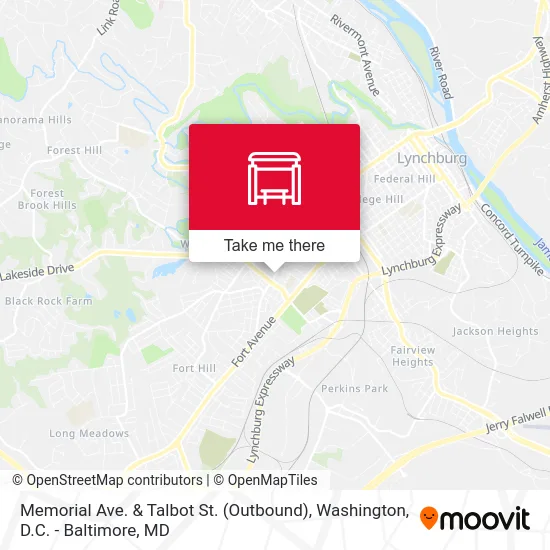 Memorial Ave. & Talbot St. (Outbound) map