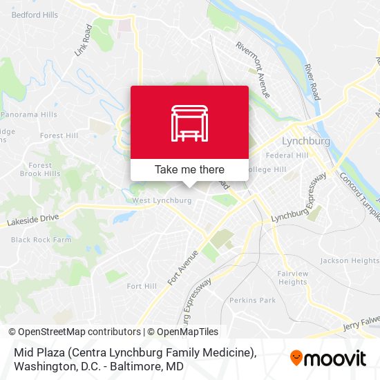 Mapa de Mid Plaza (Centra Lynchburg Family Medicine)