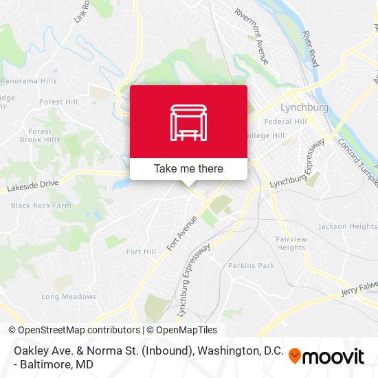 Oakley Ave. & Norma St. (Inbound) map