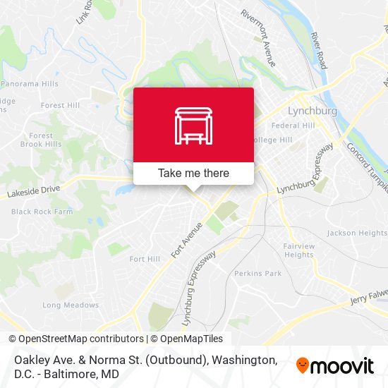 Mapa de Oakley Ave. & Norma St. (Outbound)