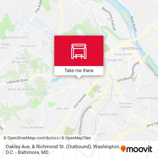 Oakley Ave. & Richmond St. (Outbound) map