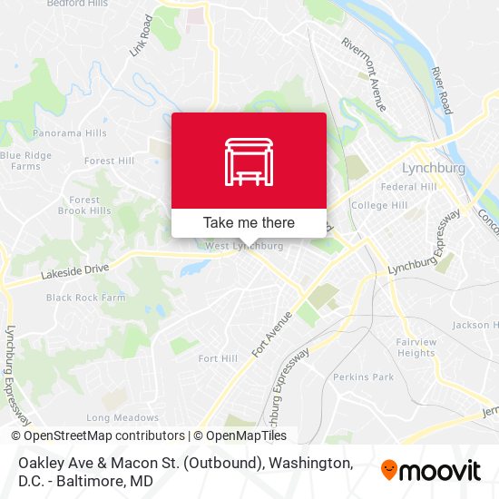 Oakley Ave & Macon St. (Outbound) map
