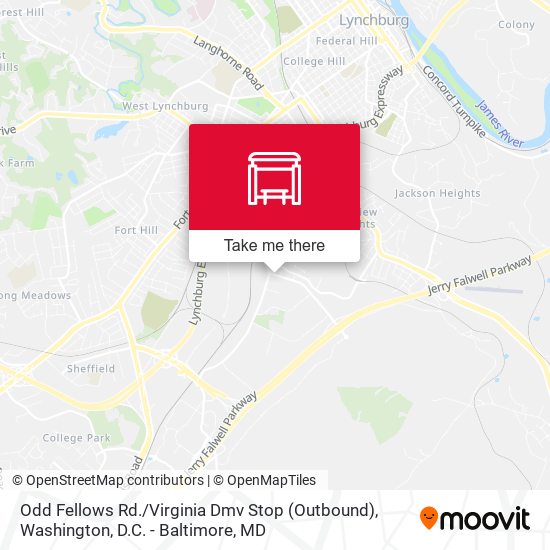 Mapa de Odd Fellows Rd. / Virginia Dmv Stop (Outbound)