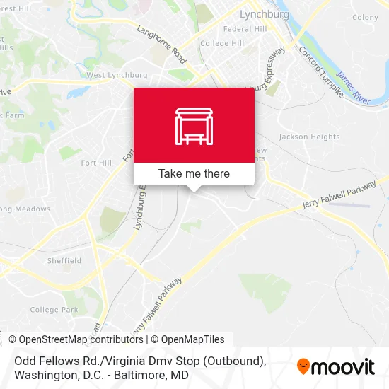 Odd Fellows Rd. / Virginia Dmv Stop (Outbound) map
