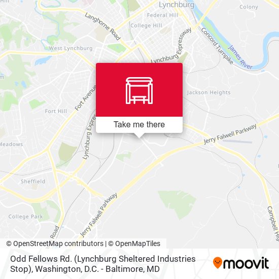 Odd Fellows Rd. (Lynchburg Sheltered Industries Stop) map