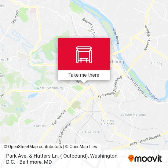 Mapa de Park Ave. & Hutters Ln. ( Outbound)