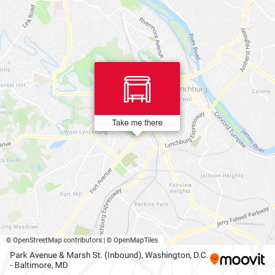Mapa de Park Avenue & Marsh St. (Inbound)
