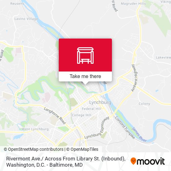 Mapa de Rivermont Ave./ Across From Library St. (Inbound)