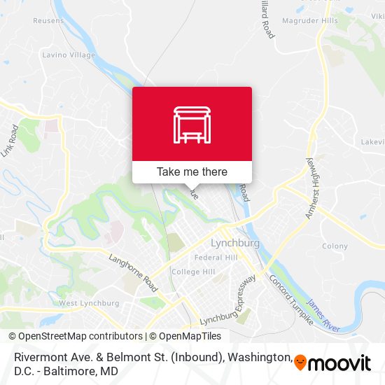 Rivermont Ave. & Belmont St. (Inbound) map