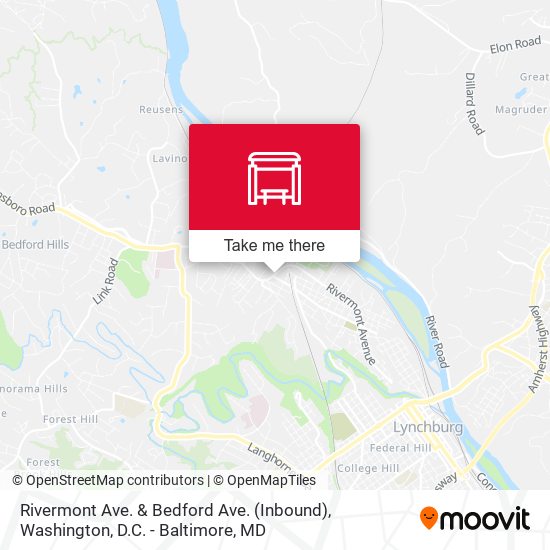 Rivermont Ave. & Bedford Ave. (Inbound) map