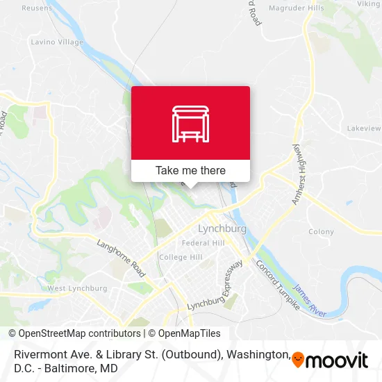 Rivermont Ave. & Library St. (Outbound) map