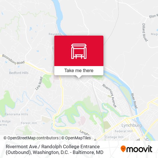 Rivermont Ave./ Randolph College Entrance (Outbound) map
