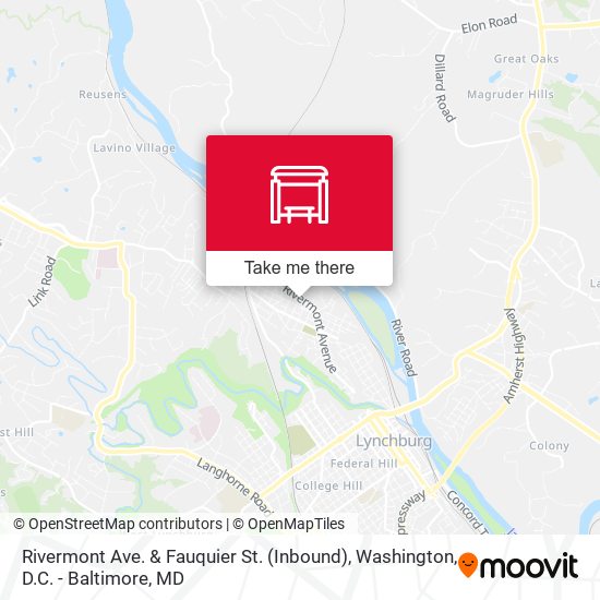 Rivermont Ave. & Fauquier St. (Inbound) map