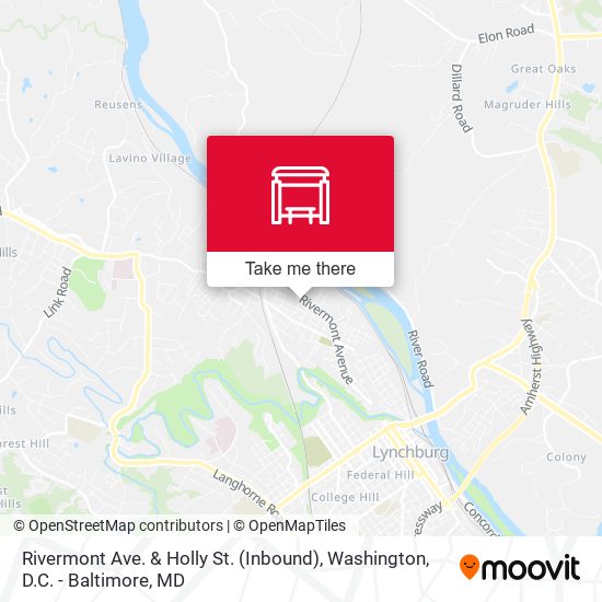 Rivermont Ave. & Holly St. (Inbound) map