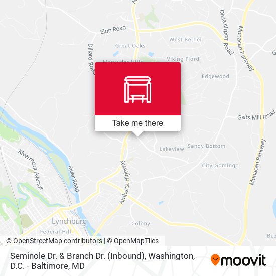 Seminole Dr.  & Branch Dr. (Inbound) map