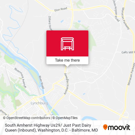 South Amherst Highway Us29/ Just Past Dairy Queen (Inbound) map