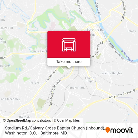 Stadium Rd. / Calvary Cross Baptist Church (Inbound) map