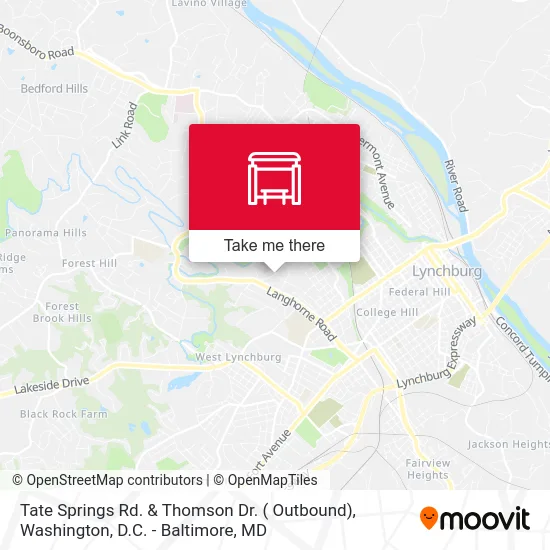 Tate Springs Rd. & Thomson Dr. ( Outbound) map