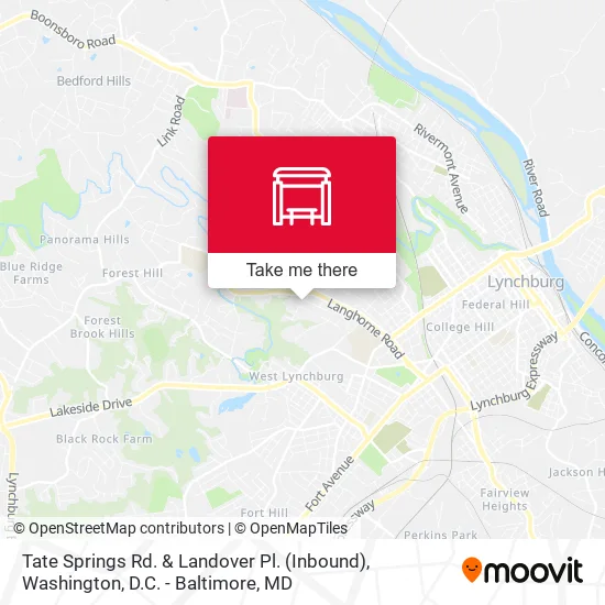 Tate Springs Rd. & Landover Pl. (Inbound) map