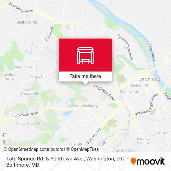 Tate Springs Rd. & Yorktown Ave. map