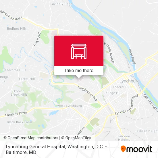 Lynchburg General Hospital map