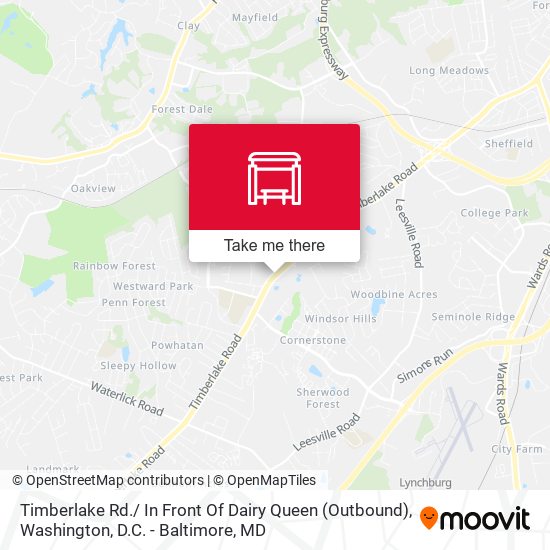 Timberlake Rd./ In Front Of Dairy Queen (Outbound) map