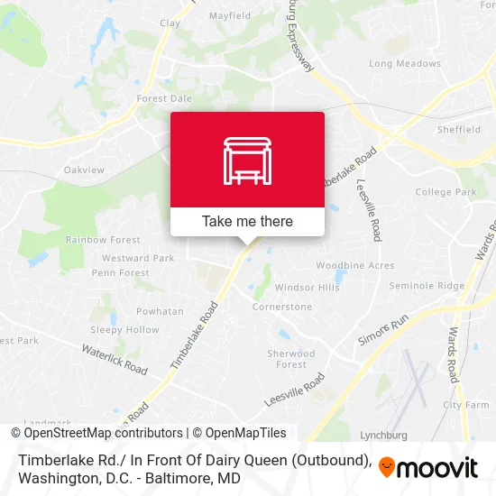 Timberlake Rd./ In Front Of Dairy Queen (Outbound) map
