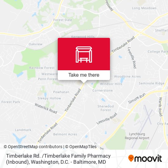 Mapa de Timberlake Rd. /Timberlake Family Pharmacy (Inbound)